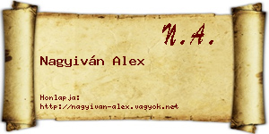 Nagyiván Alex névjegykártya