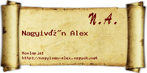 Nagyiván Alex névjegykártya