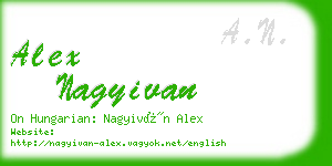 alex nagyivan business card